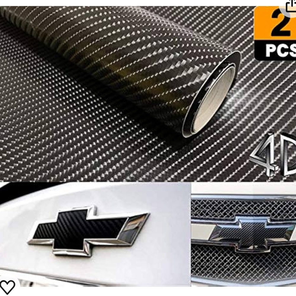 Black 4D Carbon Fiber Vinyl Wrap Overlay Air Release Technology Anti Wri…